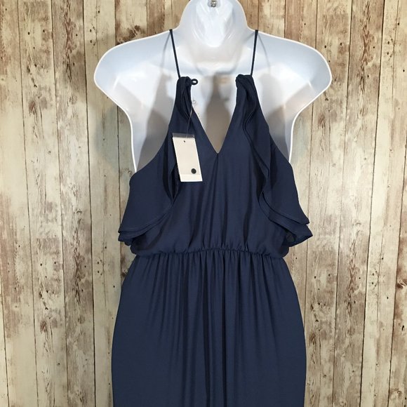 NWT Lush Halter Spaghetti Strap Dress Blue - Picture 5 of 10